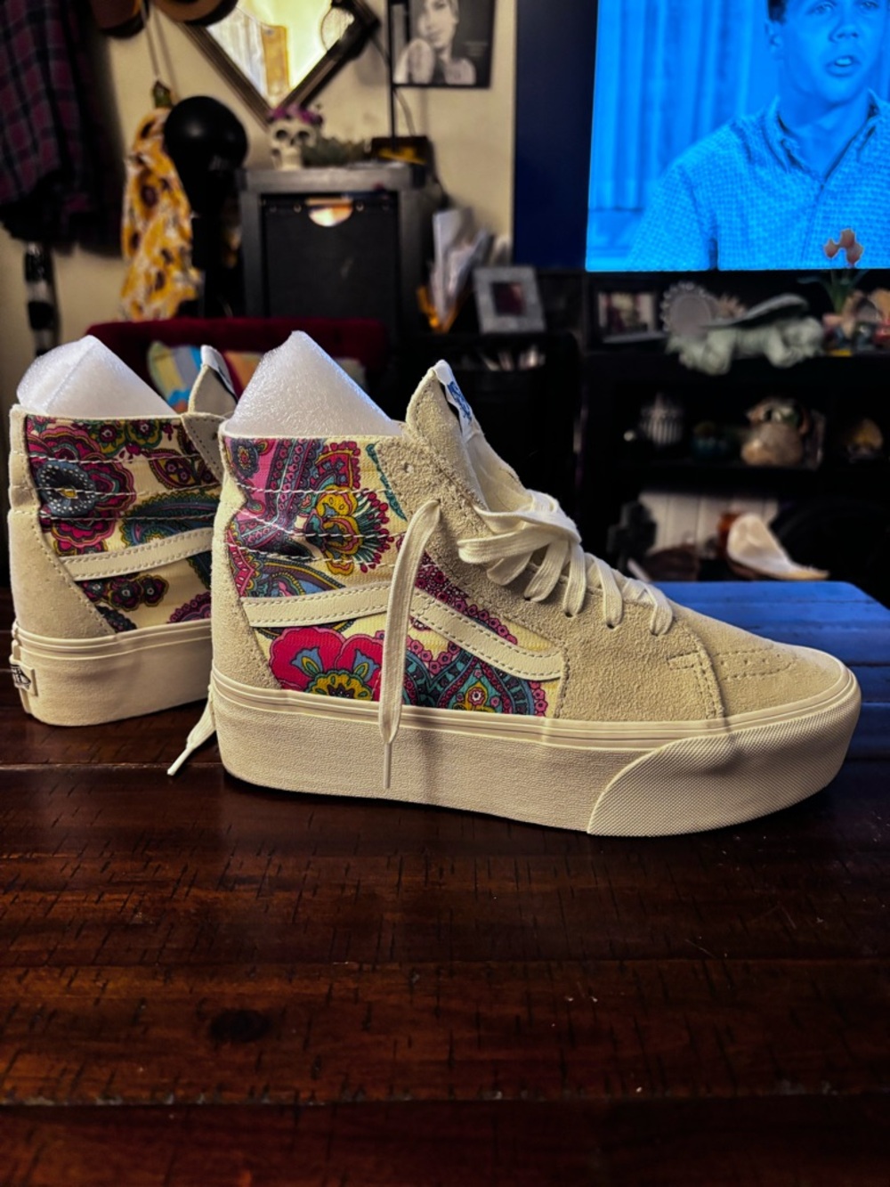 Vans SK8-Hi Tapered Stackform Paisley Bloom Sneakers Women Size 8.5